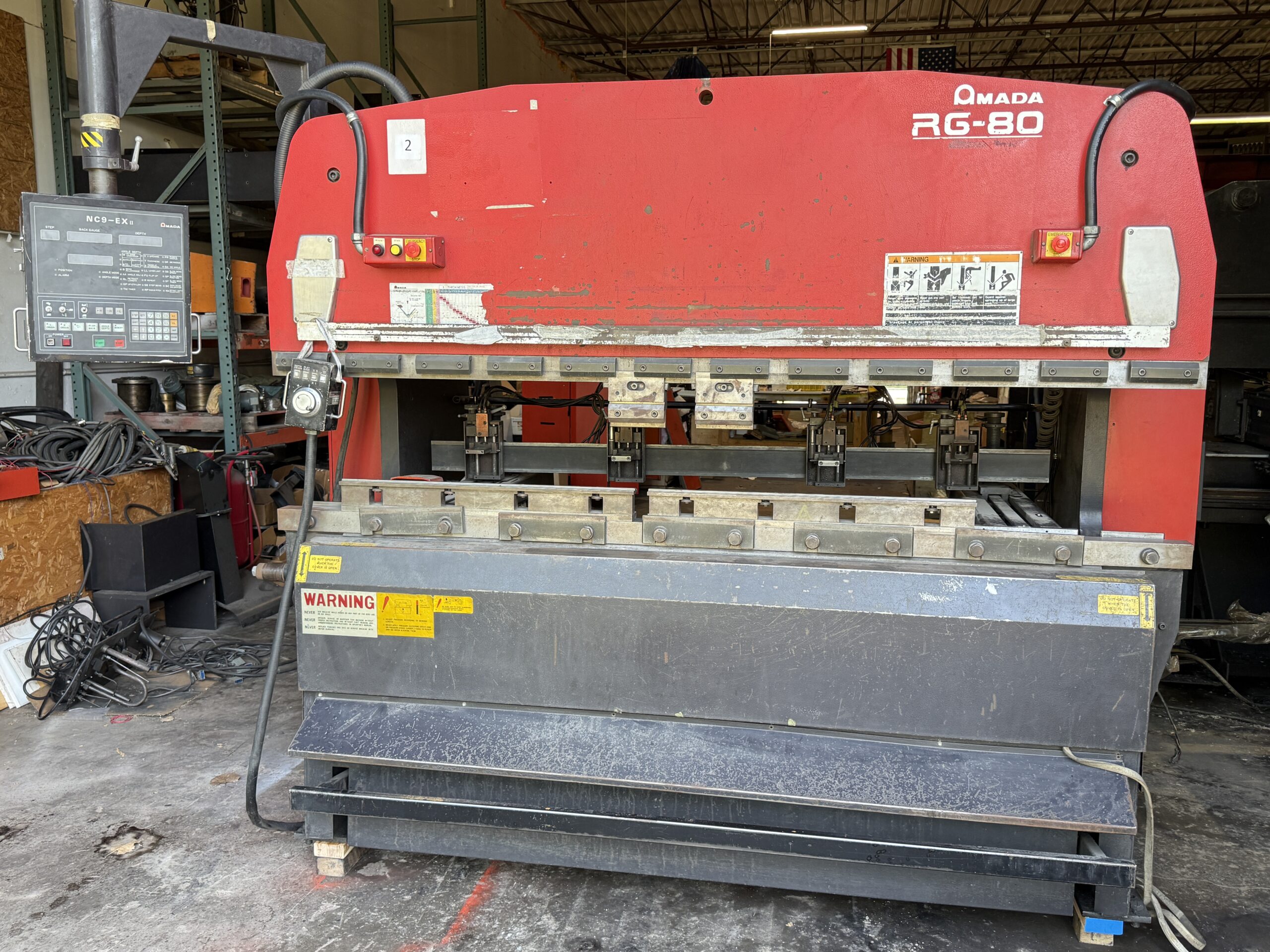 1998 Amada RG 80 CNC Hydraulic Press Brake – Valparaiso, Indiana