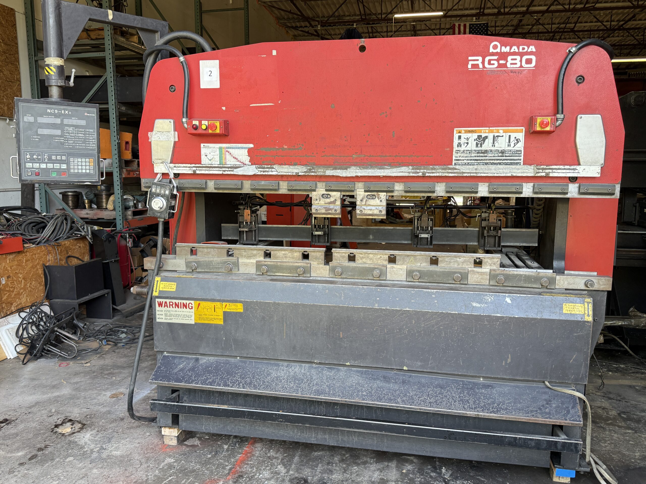 1998 Amada RG 80 CNC Hydraulic Press Brake – Valparaiso, Indiana