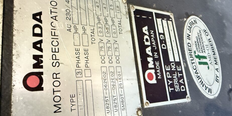 1998 Amada RG 80 CNC Hydraulic Press Brake – Valparaiso, Indiana
