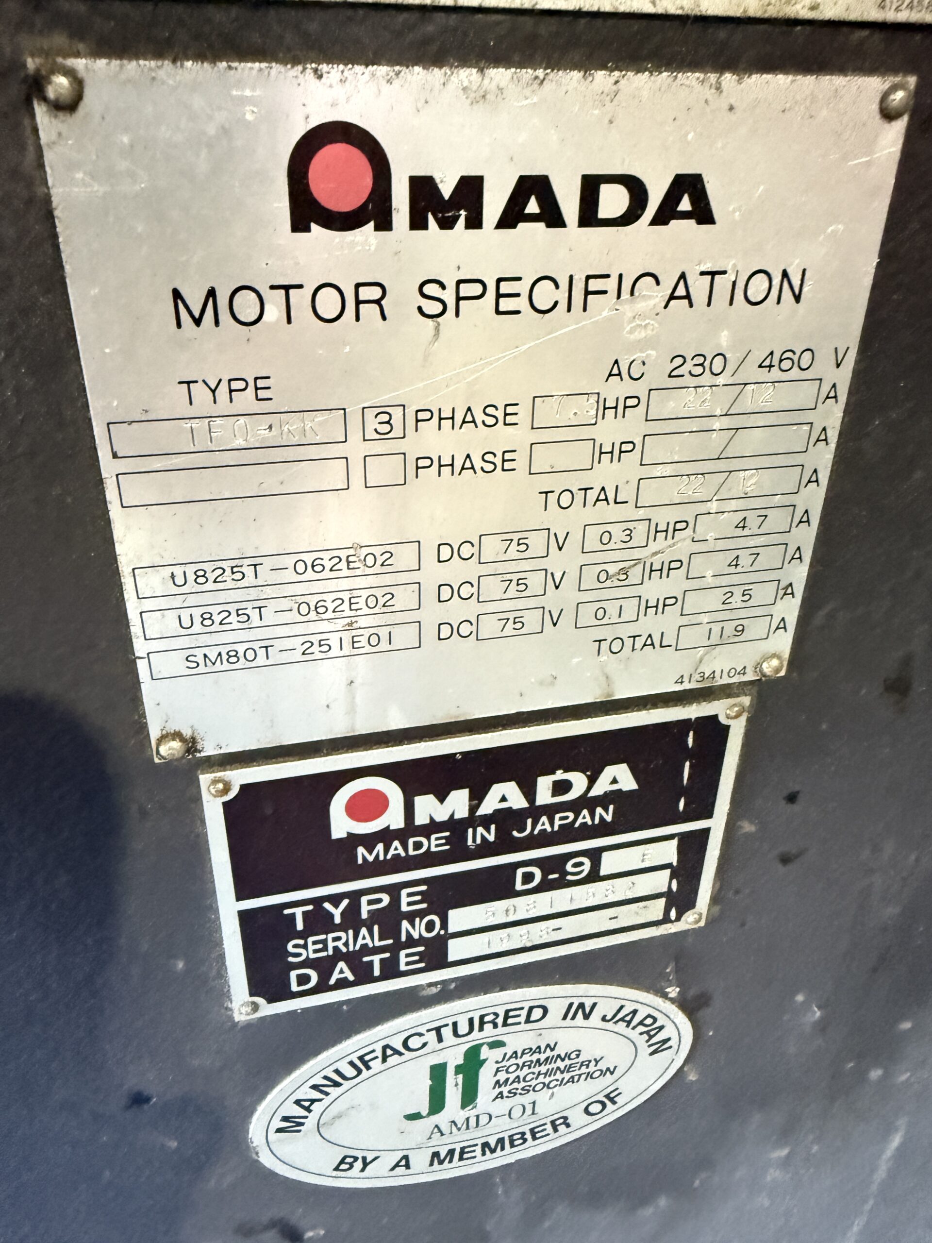 1998 Amada RG 80 CNC Hydraulic Press Brake – Valparaiso, Indiana