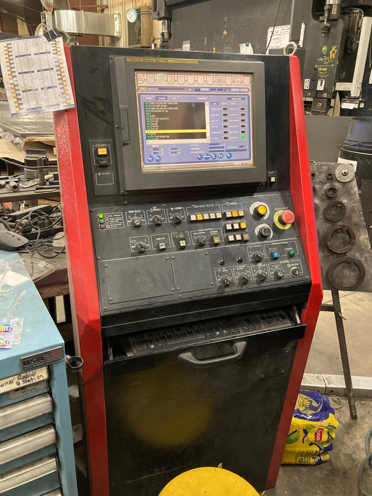 2003 Amada Vipros III Z 3510NT CNC Turret Punch – 33 Ton – 58 Station – Auto Index – Fanuc 0i – Under Power – WI